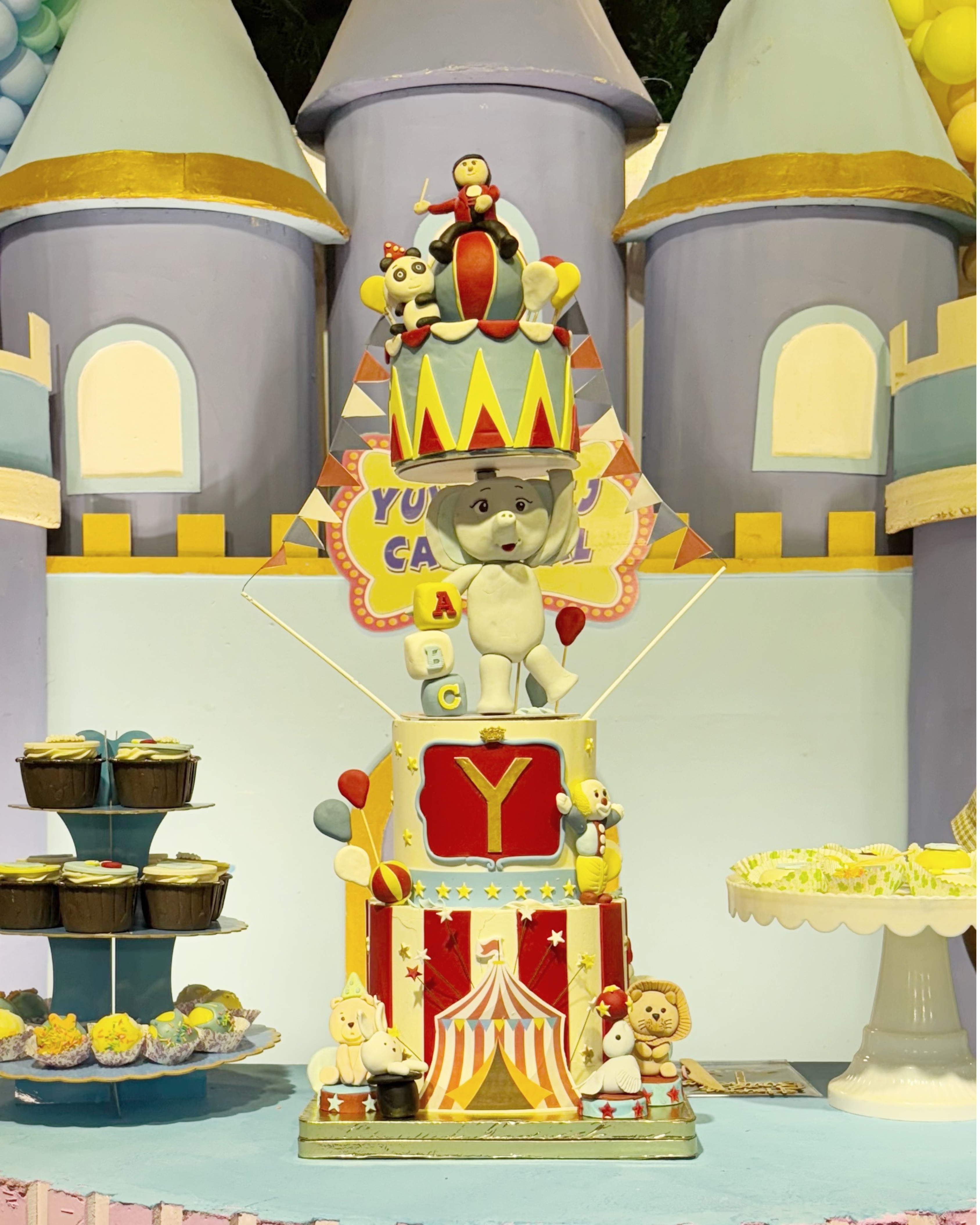 Grand Carnival Anti-Gravity Theme Cake – 3 Tier